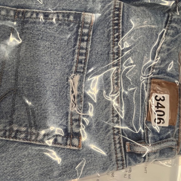 American Eagle Low Rise 90s Bootcut Jeans Light Wash Distressed Size 0 - Picture 11 of 11